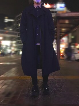 「INTER FACTORY（インターファクトリー）のWEARISTA tai × INTER FACTORY　パーツレスオーバーサイズトレンチコート（トレンチコート）」を使った、ひろさんさん（メンズ・165cm）の秋コーディネート