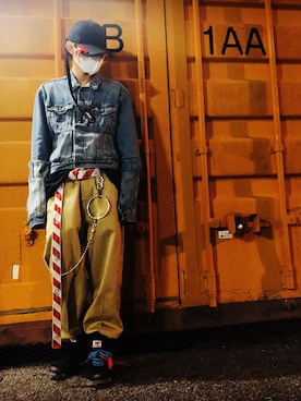 「vetements」｜「アイテム（デニムジャケット）」を使った、FTさん（メンズ・175cm）の秋コーディネート