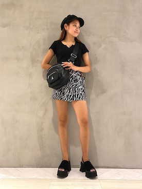 「アイテム（キャスケット）」を使った、FIG&VIPER_YUさん（レディース・163cm）の夏コーディネート