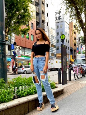 「FIG&VIPER（フィグアンドバイパー）のアイテム（サンダル）」を使った、FIG&VIPER_YUさん（レディース・163cm）の秋コーディネート