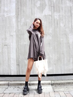 「FIG&VIPER（フィグアンドバイパー）のアイテム（サンダル）」を使った、FIG&VIPER_YUさん（レディース・163cm）の秋コーディネート