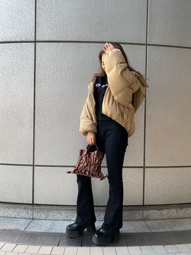 「FIG&VIPER（フィグアンドバイパー）のアイテム（ブーツ）」を使った、FIG&VIPER_YUさん（レディース・163cm）の冬コーディネート