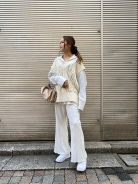 「FIG&VIPER（フィグアンドバイパー）のアイテム（ニット/セーター）」を使った、FIG&VIPER_YUさん（レディース・163cm）の冬コーディネート