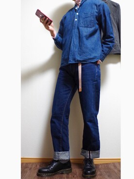 「GOWEST（ゴーウエスト）のアイテム」を使った、ばっきーさん（メンズ・176cm）の春コーディネート