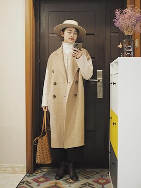 「基础款」｜「アイテム（帽子）」を使った、牙缝不腚蛋さん（レディース・164cm）の秋コーディネート