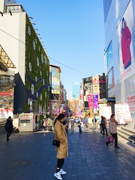 「NIKE（ナイキ）のアイテム（バングル/リストバンド）」を使った、董小姐さん（レディース・160cm）の冬コーディネート