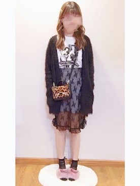 「Honey Salon（ハニーサロン）のアイテム（スカート）」を使った、raki✨さん（レディース・168cm）の春コーディネート