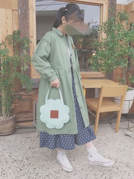 「春コート」｜nanameさん（レディース・163cm）の春コーディネート