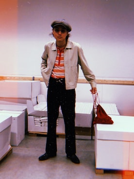 「70s」｜「アイテム（ブルゾン）」を使った、maro092さん（メンズ・177cm）の夏コーディネート
