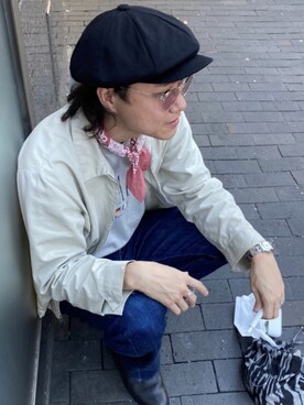 「TAKAHIROMIYASHITATheSoloIst.（タカヒロミヤシタザソロイスト）のアイテム（アクセサリー）」を使った、maro092さん（メンズ・177cm）の秋コーディネート