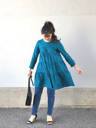 Plst プラステ の カシミヤ混vネックaラインニットワンピース ワンピース ドレス Wear