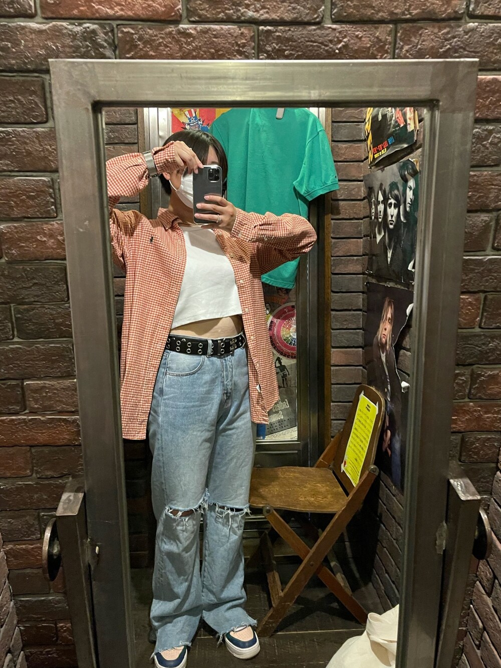 「POLO RALPH LAURENのアイテム（シャツ/ブラウス、オレンジ系）」を使った、sugari~~~さん（レディース・159cm）の夏コーディネートの1枚目の写真