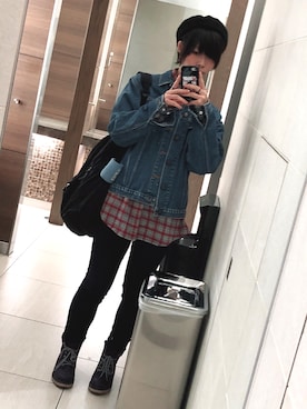 「アイテム（ブーツ、パープル系）」を使った、NaTToさん（レディース・165cm）の秋コーディネート