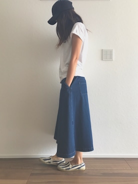 「アイテム（スリッポン、その他）」を使った、midori0326さん（レディース・156cm）の夏コーディネート