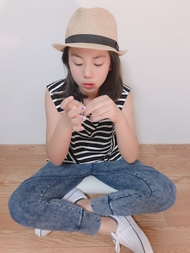 「coca（coca）（コカ）のアイテム（その他）」を使った、aiaiさん（キッズ・152cm）の春コーディネート