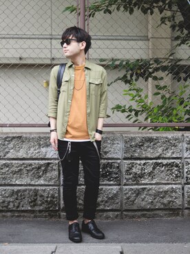 「M･A･R･S（マーズ）のアイテム」を使った、SHU KAWASAKIさん（メンズ・170cm）の夏コーディネート