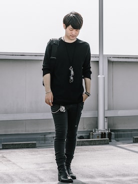 「M･A･R･S（マーズ）のアイテム」を使った、SHU KAWASAKIさん（メンズ・170cm）の夏コーディネート