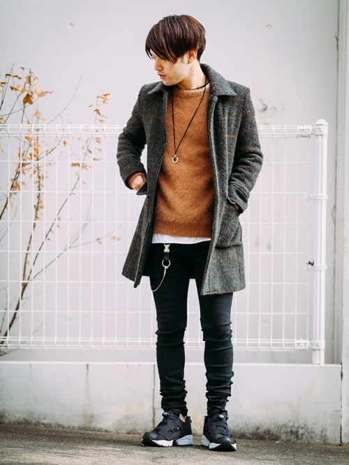 美品✨ハリスツイード×ラウンジリザード ステンカラーコート チェック柄 1 HARRIS TWEED ] ツイードステンカラーコート – AWC │ active worker