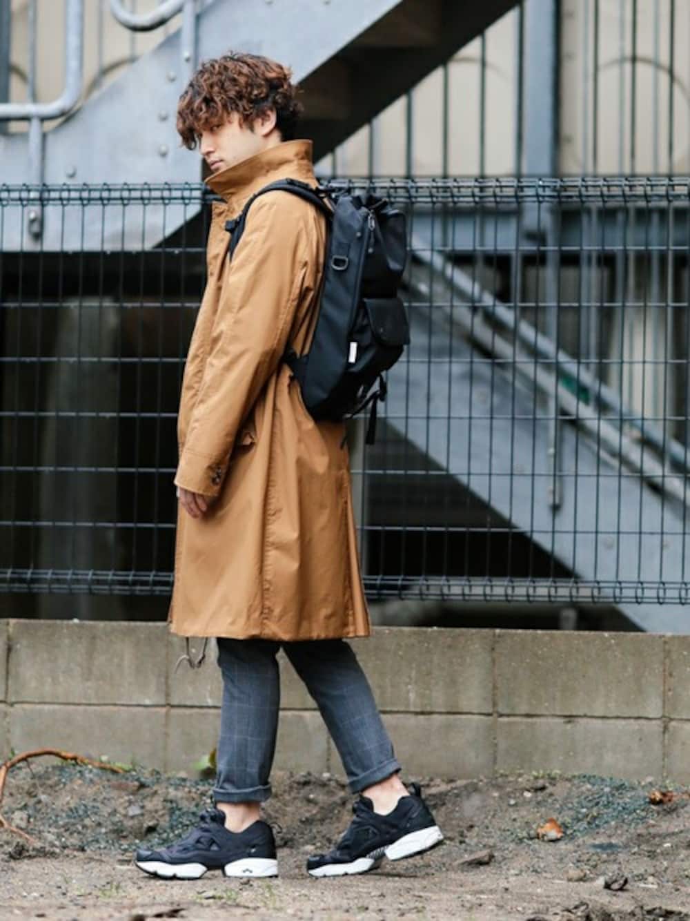 LOUNGE LIZARD ステンカラーコート lounge lizard 17AW ステンカラー