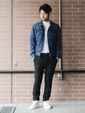 「MAIN ATTRACTION（メインアトラクション）のアイテム」を使った、SHU KAWASAKIさん（メンズ・170cm）の秋コーディネート