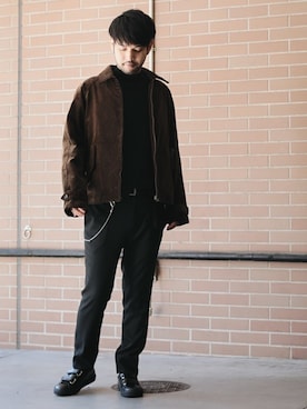 「MAIN ATTRACTION（メインアトラクション）のアイテム」を使った、SHU KAWASAKIさん（メンズ・170cm）の秋コーディネート