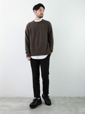 「MAIN ATTRACTION（メインアトラクション）のアイテム」を使った、SHU KAWASAKIさん（メンズ・170cm）の秋コーディネート