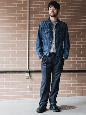 「MAIN ATTRACTION（メインアトラクション）のアイテム」を使った、SHU KAWASAKIさん（メンズ・168cm）の秋コーディネート