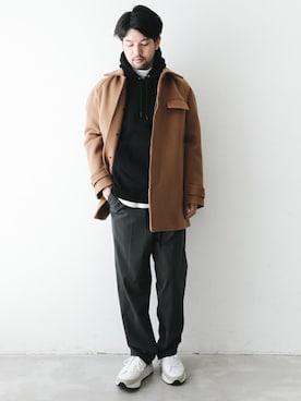 「MAIN ATTRACTION（メインアトラクション）のアイテム」を使った、SHU KAWASAKIさん（メンズ・170cm）の秋コーディネート