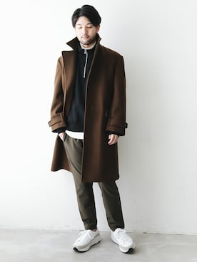 「MAIN ATTRACTION（メインアトラクション）のアイテム」を使った、SHU KAWASAKIさん（メンズ・170cm）の秋コーディネート