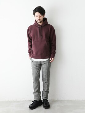 「MAIN ATTRACTION（メインアトラクション）のアイテム」を使った、SHU KAWASAKIさん（メンズ・170cm）の秋コーディネート