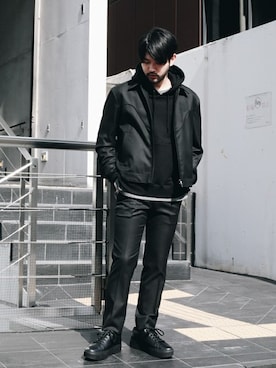 「MAIN ATTRACTION（メインアトラクション）のアイテム」を使った、SHU KAWASAKIさん（メンズ・170cm）の冬コーディネート