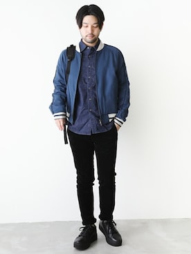 「MAIN ATTRACTION（メインアトラクション）のアイテム」を使った、SHU KAWASAKIさん（メンズ・170cm）の春コーディネート