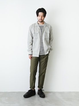 「MAIN ATTRACTION（メインアトラクション）のアイテム」を使った、SHU KAWASAKIさん（メンズ・170cm）の春コーディネート