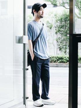 「MAIN ATTRACTION（メインアトラクション）のアイテム」を使った、SHU KAWASAKIさん（メンズ・170cm）の春コーディネート