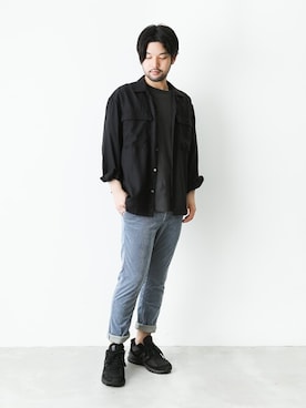 「MAIN ATTRACTION（メインアトラクション）のアイテム」を使った、SHU KAWASAKIさん（メンズ・170cm）の夏コーディネート