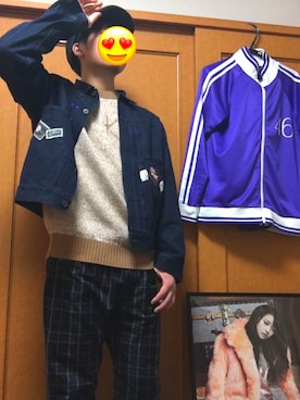 「アイテム（ジャージ）」を使った、kawabataさん（メンズ・170cm・10代）の冬コーディネート
