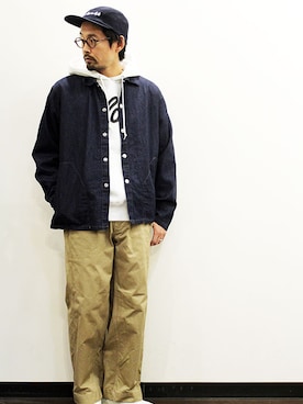 「 チノパン」｜twothings&thinkさん（メンズ・168cm）の冬コーディネート