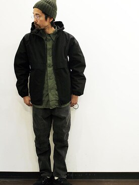 「THE ONE SHOWのアイテム」を使った、twothings&thinkさん（メンズ・168cm）の冬コーディネート