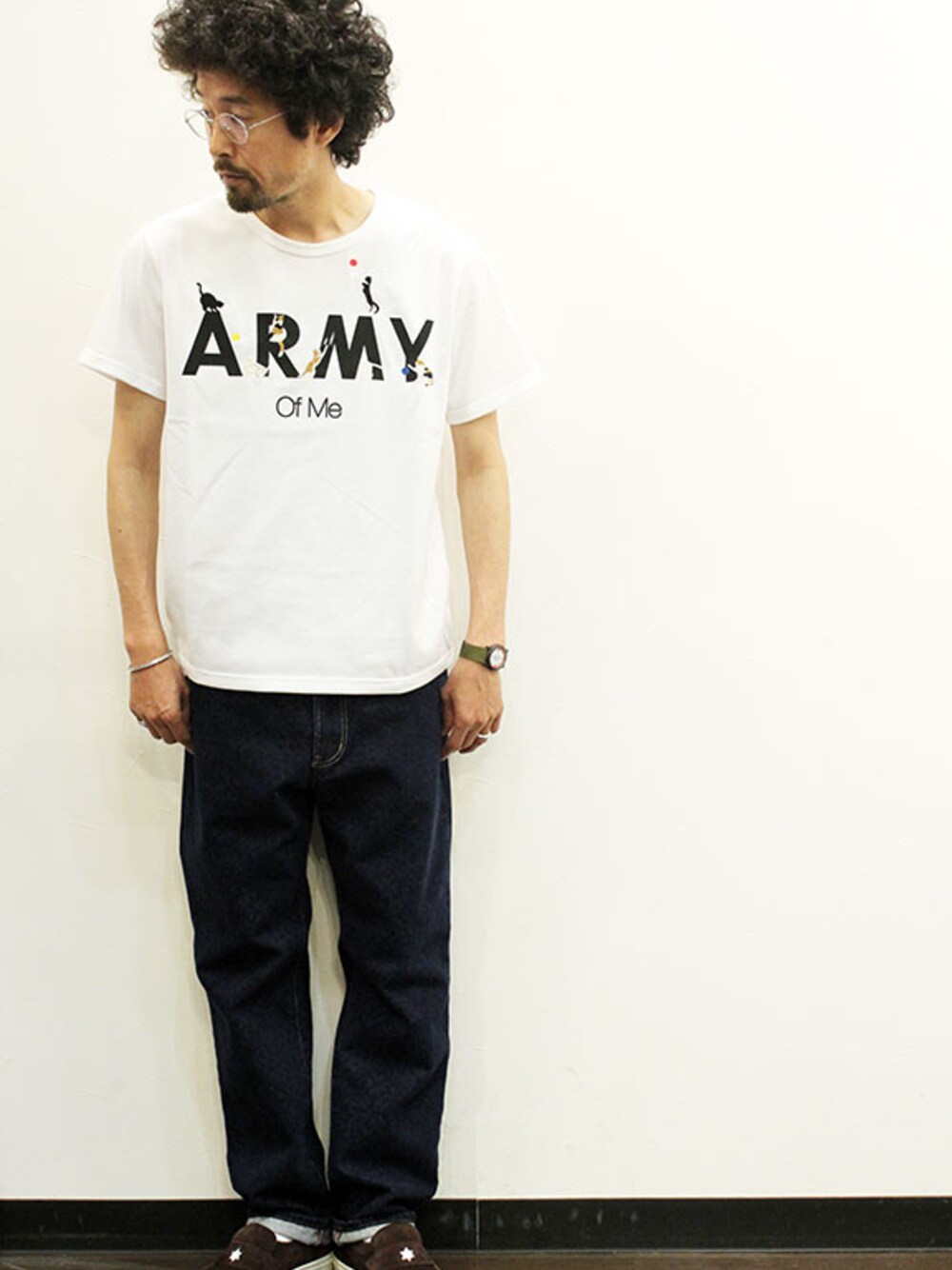 twothings&thinkさんの「miraco (ミラコ) " ARMY Of Me " Tee（miraco）」を使ったコーディネート