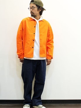 「NECESSARY or UNNECESSARY（ネセサリーオアアンネセサリー）のアイテム（その他アウター）」を使った、twothings&thinkさん（メンズ・168cm）の秋コーディネート