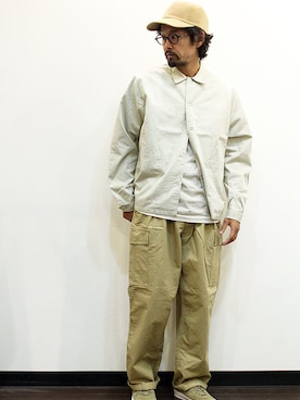 「NECESSARY or UNNECESSARY（ネセサリーオアアンネセサリー）のアイテム（その他アウター）」を使った、twothings&thinkさん（メンズ・168cm）の秋コーディネート