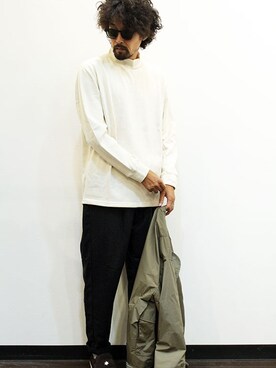「MANUAL ALPHABET（マニュアル アルファベット）のアイテム（ノーカラージャケット）」を使った、twothings&thinkさん（メンズ・168cm）の秋コーディネート
