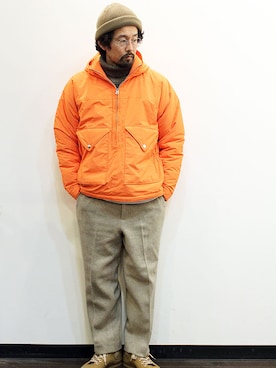 「NECESSARY or UNNECESSARY（ネセサリーオアアンネセサリー）のアイテム（シューズ）」を使った、twothings&thinkさん（メンズ・168cm）の冬コーディネート