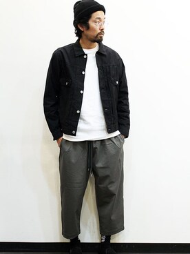 「MANUAL ALPHABET（マニュアル アルファベット）のアイテム（その他アウター）」を使った、twothings&thinkさん（メンズ・168cm）の春コーディネート