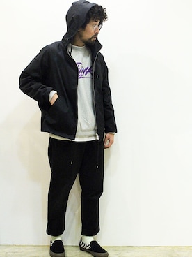 「MANUAL ALPHABET（マニュアル アルファベット）のアイテム（マウンテンパーカー）」を使った、twothings&thinkさん（メンズ・168cm）の春コーディネート