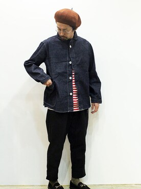 「INFIELDER DESIGN（インフィールダーデザイン）のアイテム（ハンチング/ベレー帽）」を使った、twothings&thinkさん（メンズ・168cm）の春コーディネート
