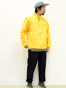 「アンクルパンツ」｜「アイテム（ナイロンジャケット）」を使った、twothings&thinkさん（メンズ・168cm）の春コーディネート