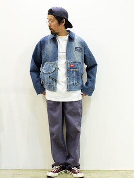 「ink（インク）のアイテム（ジャケット/アウター）」を使った、twothings&thinkさん（メンズ・168cm）の春コーディネート