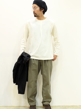 「LOLO（ロロ）のアイテム」を使った、twothings&thinkさん（メンズ・168cm）の春コーディネート