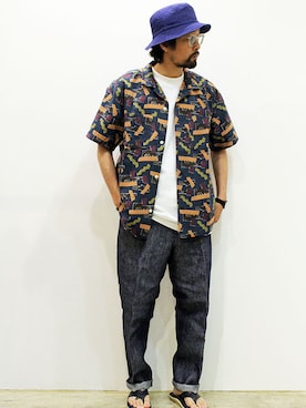 「LOLO（ロロ）のアイテム（パンツ）」を使った、twothings&thinkさん（メンズ・168cm）の夏コーディネート